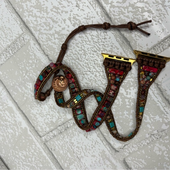 APPLE WATCH Bohemian glass Beaded Bracelet watch band. It fits my Apple Watch 7 - Picture 4 of 8